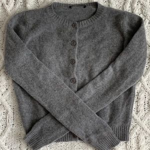 Brandy Melville Grey Buttoned Up Cardigan